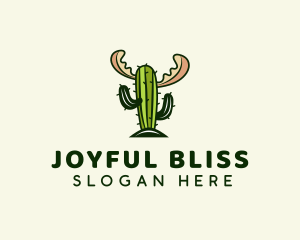 Cactus Moose Antler logo design