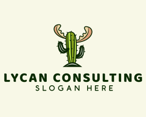 Cactus Moose Antler logo design