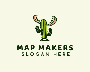 Cactus Moose Antler logo design