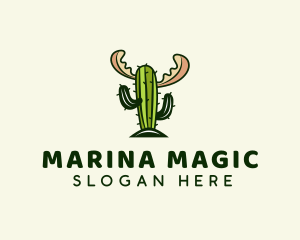 Cactus Moose Antler logo design