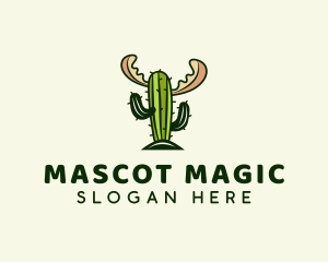 Cactus Moose Antler logo design