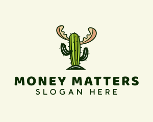 Cactus Moose Antler logo design