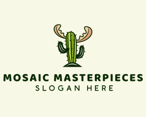 Cactus Moose Antler logo design