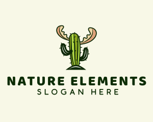 Cactus Moose Antler logo design