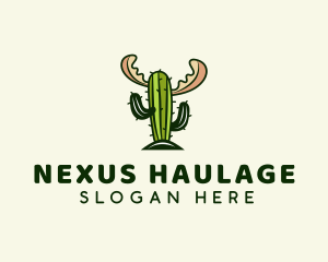 Cactus Moose Antler logo design