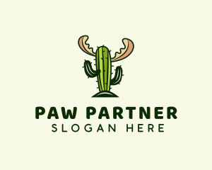 Cactus Moose Antler logo design