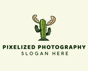 Cactus Moose Antler logo design