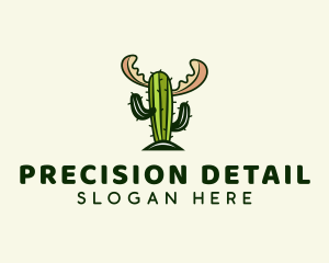 Cactus Moose Antler logo design