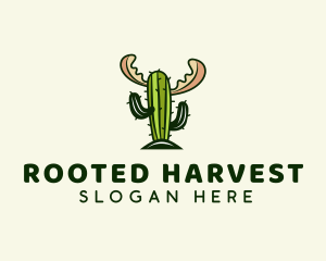 Cactus Moose Antler logo design