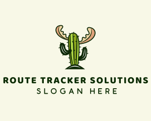 Cactus Moose Antler logo design