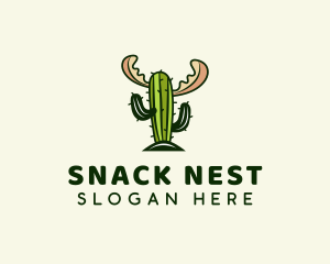 Cactus Moose Antler logo design