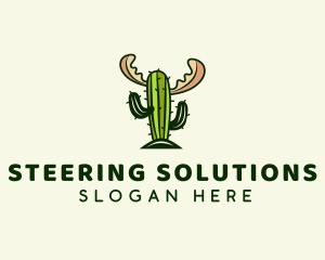 Cactus Moose Antler logo design