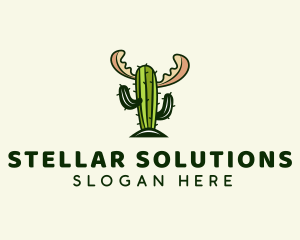 Cactus Moose Antler logo design