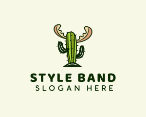 Cactus Moose Antler logo design