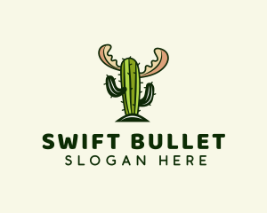 Cactus Moose Antler logo design