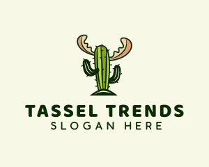 Cactus Moose Antler logo design