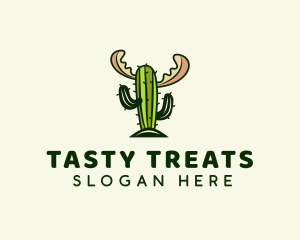 Cactus Moose Antler logo design