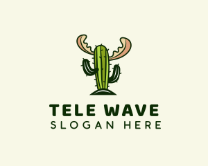 Cactus Moose Antler logo design