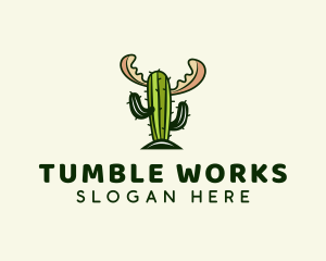 Cactus Moose Antler logo design