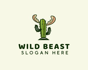 Cactus Moose Antler logo design