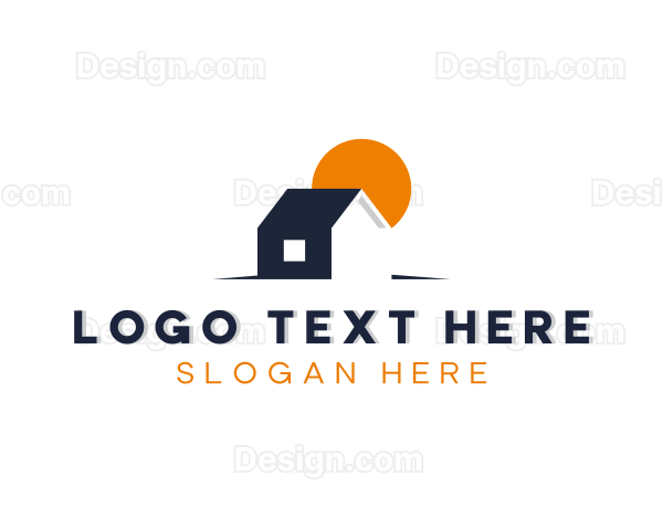 Real Estate Property Roofing Logo