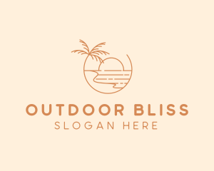 Tropical Beach Resort logo design