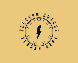 Thunder Lightning Badge logo design