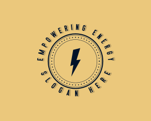 Thunder Lightning Badge logo design