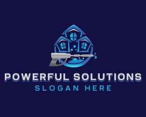 Power Washer Sanitation logo design