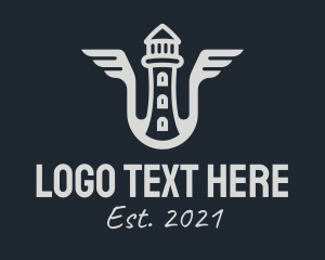 Gray Lighthouse Wings logo