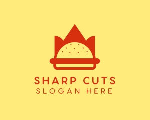 Spicy Burger Crown   logo design