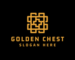 Gold Holy Cross Pattern logo design