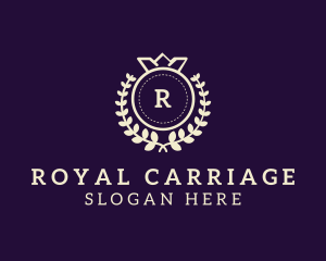 Royal Crown Wreath  logo design