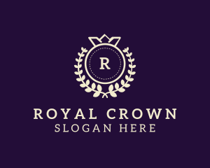 Royal Crown Wreath  logo design