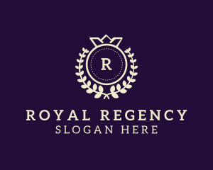 Royal Crown Wreath  logo design