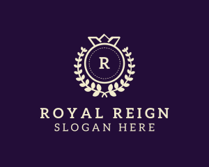 Royal Crown Wreath  logo design