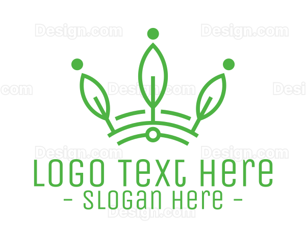 Green Leaf Tech Crown Logo