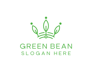 Green Leaf Tech Crown logo design