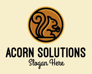 Brown Squirrel Acorn logo