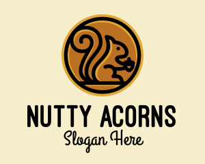 Brown Squirrel Acorn logo