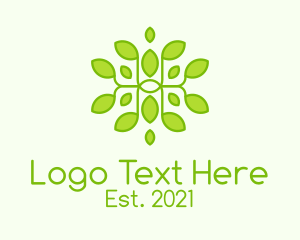 Green Leaf Ornament logo