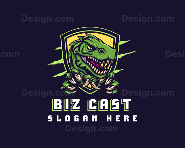 Dinosaur Claw Shield Gaming Logo