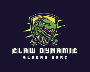 Dinosaur Claw Shield Gaming logo