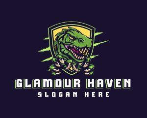 Dinosaur Claw Shield Gaming logo