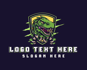 Twitch - Dinosaur Claw Shield Gaming logo design
