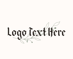 Editorial - Gothic Floral Plant logo design
