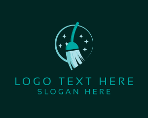 Sparkling Clean Broom logo