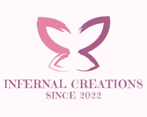 Butterfly Cosmetics Watercolor  logo design