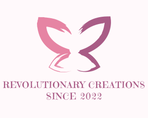 Butterfly Cosmetics Watercolor  logo design