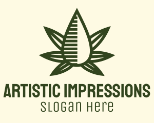 Marijuana Hemp Oil Extract logo design